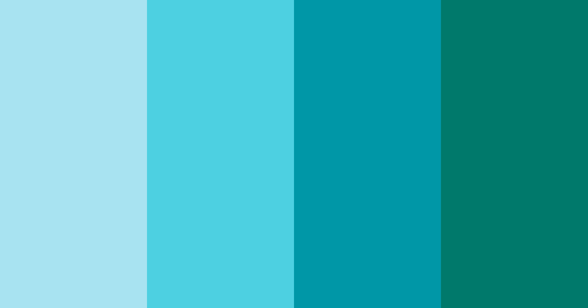 Download turquoise bahia color palette PNG image (landscape)