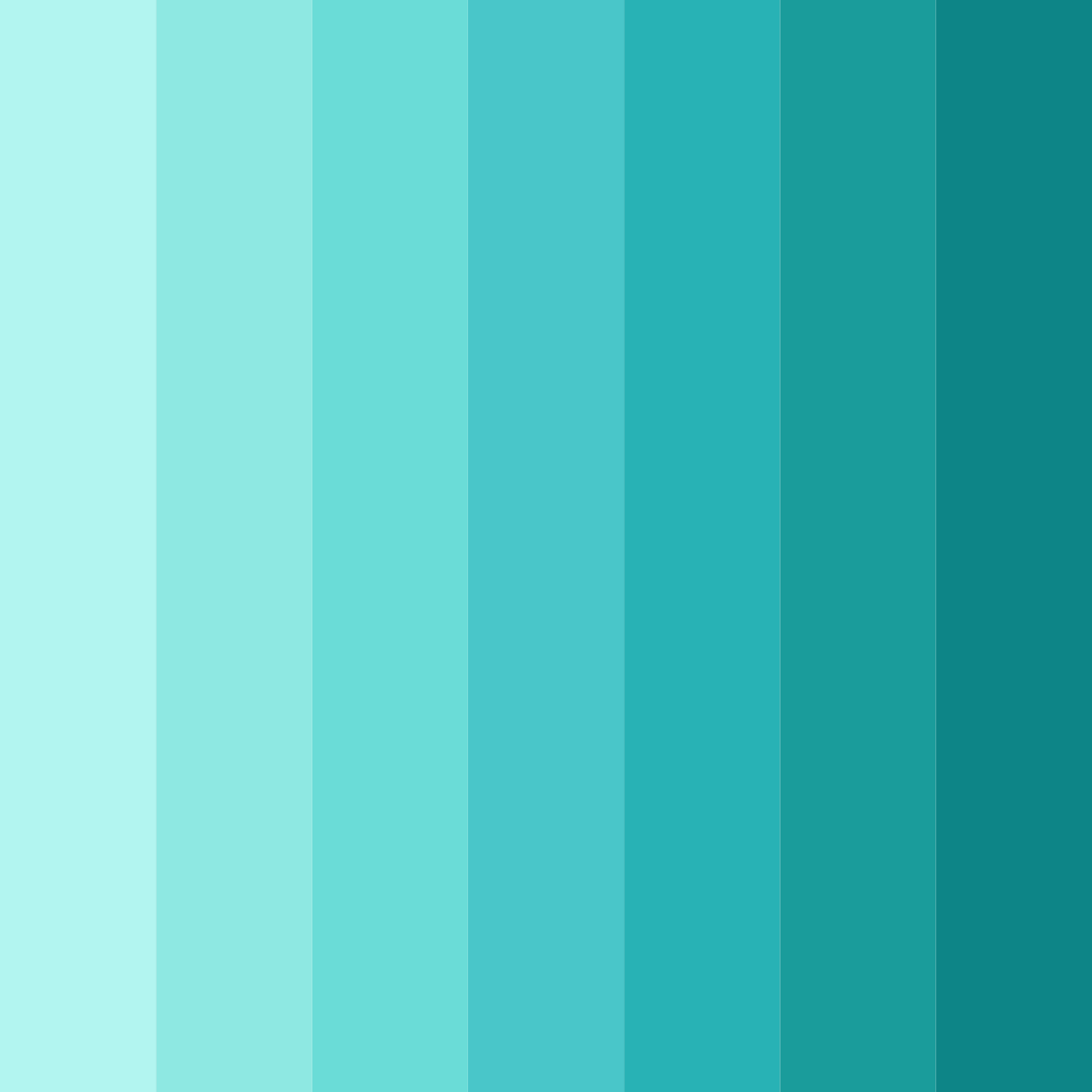 Download teal waters color palette PNG image (square)