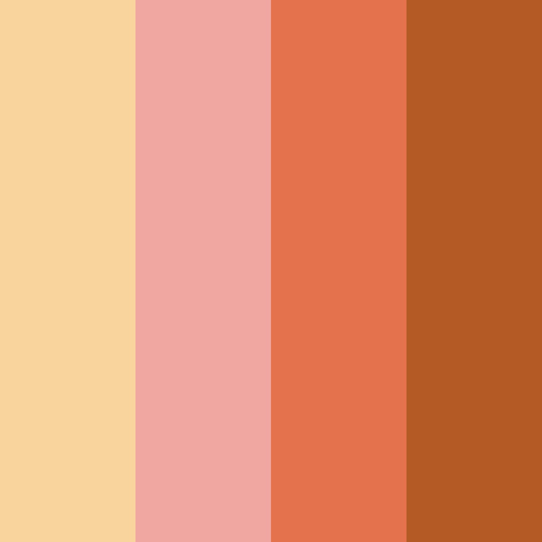 Download warm orange color palette PNG image (square)