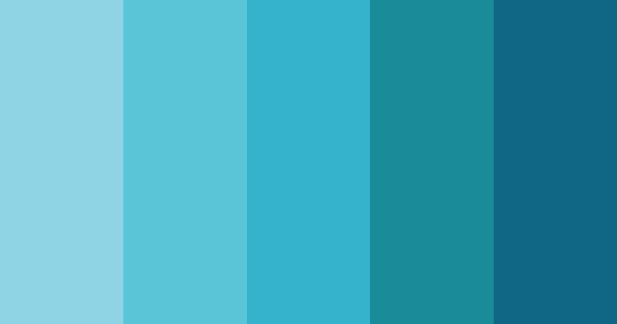 Download teal breeze color palette PNG image (landscape)