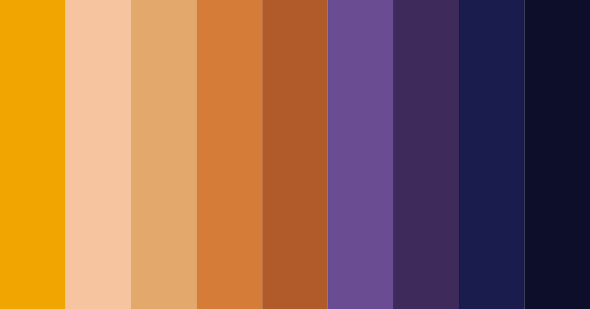 Download midnight blue & warm orange color palette PNG image (landscape)