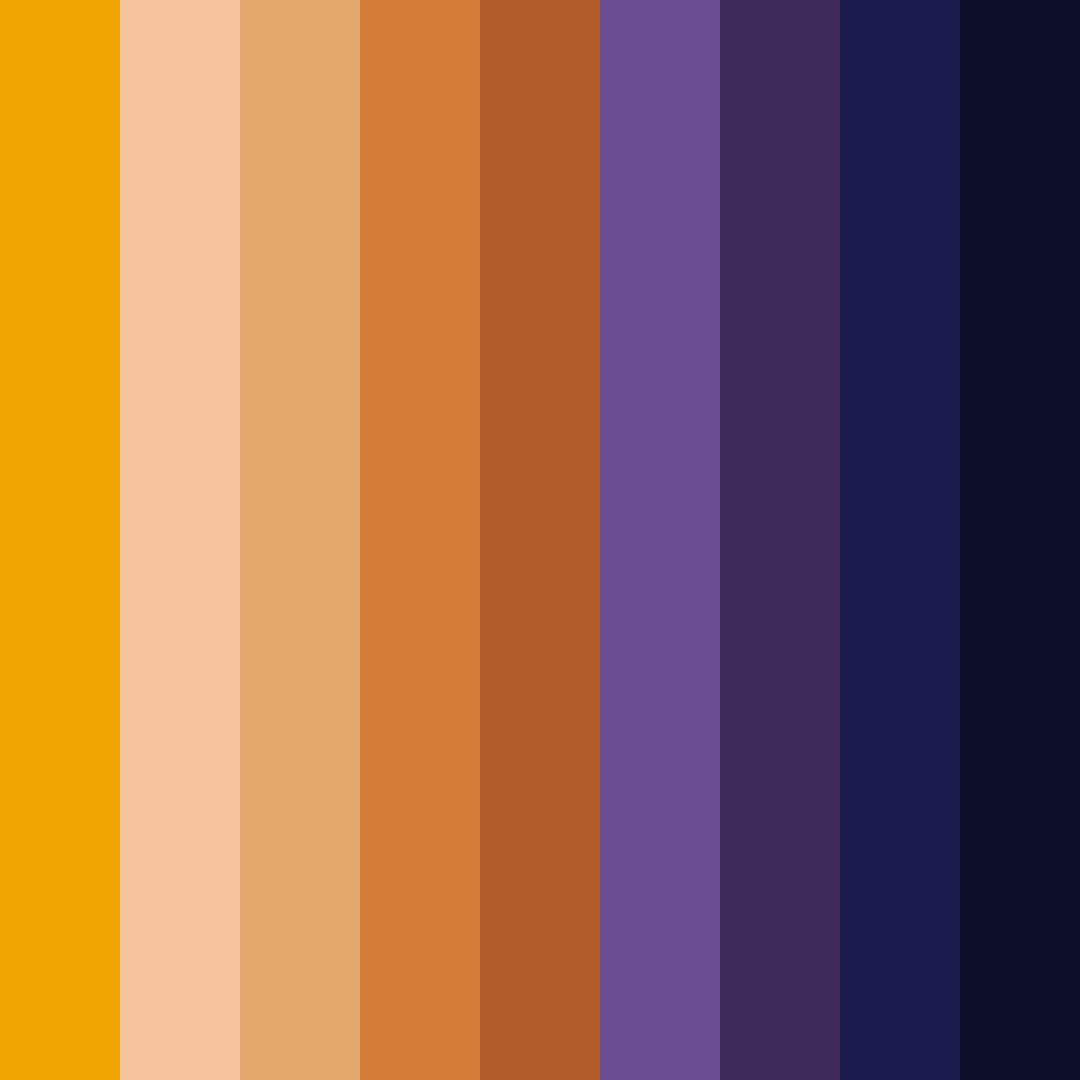 Download midnight blue & warm orange color palette PNG image (square)