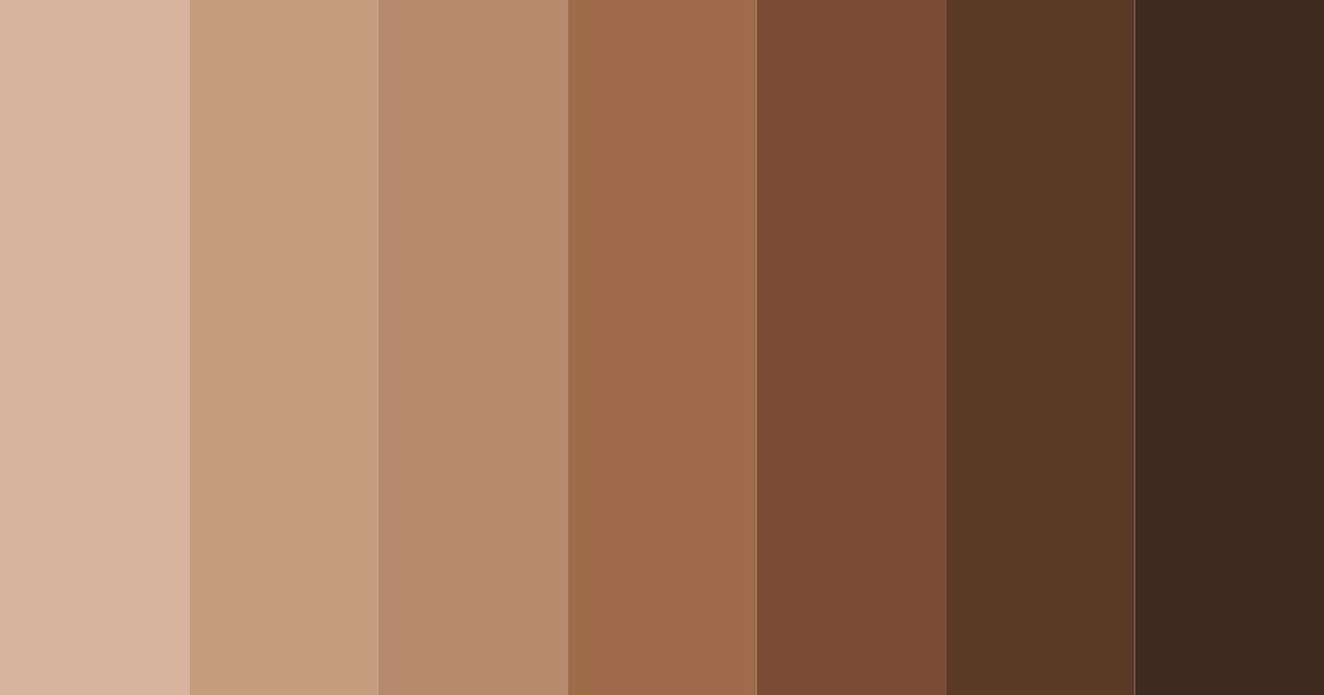 Download warm brown shades color palette PNG image (landscape)