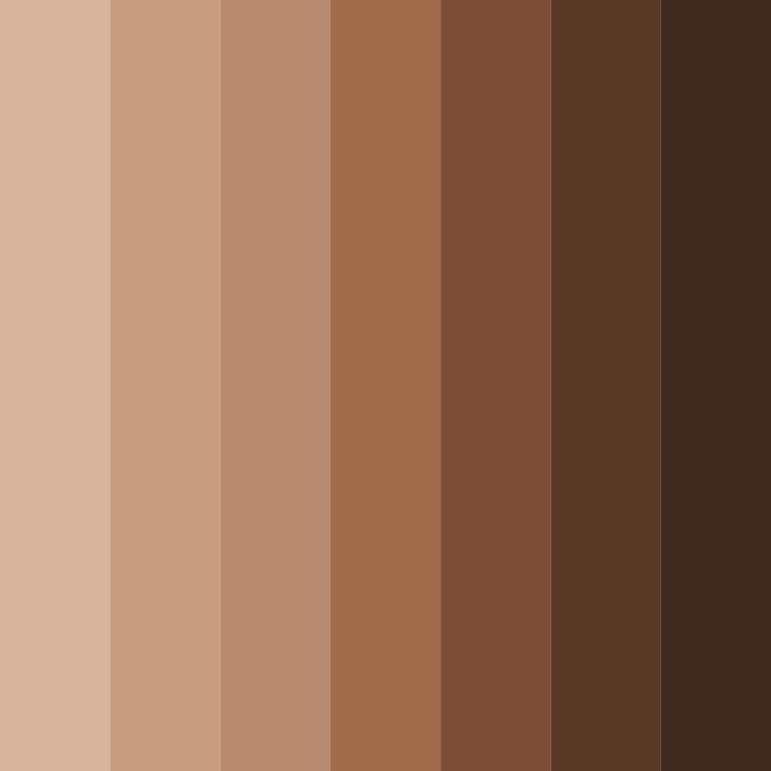 Download warm brown shades color palette PNG image (square)
