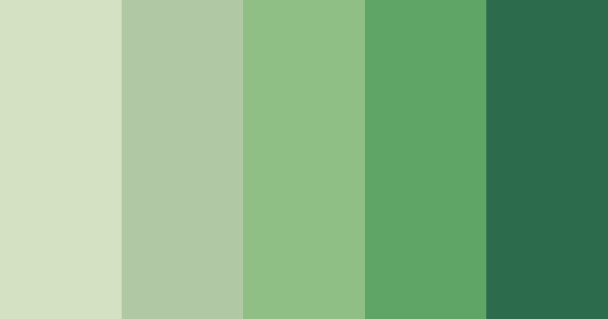 Download shades of green tea color palette PNG image (landscape)