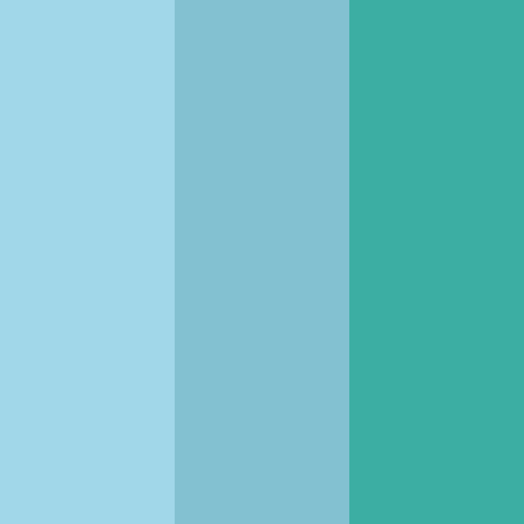 Download cool turquoise color palette PNG image (square)