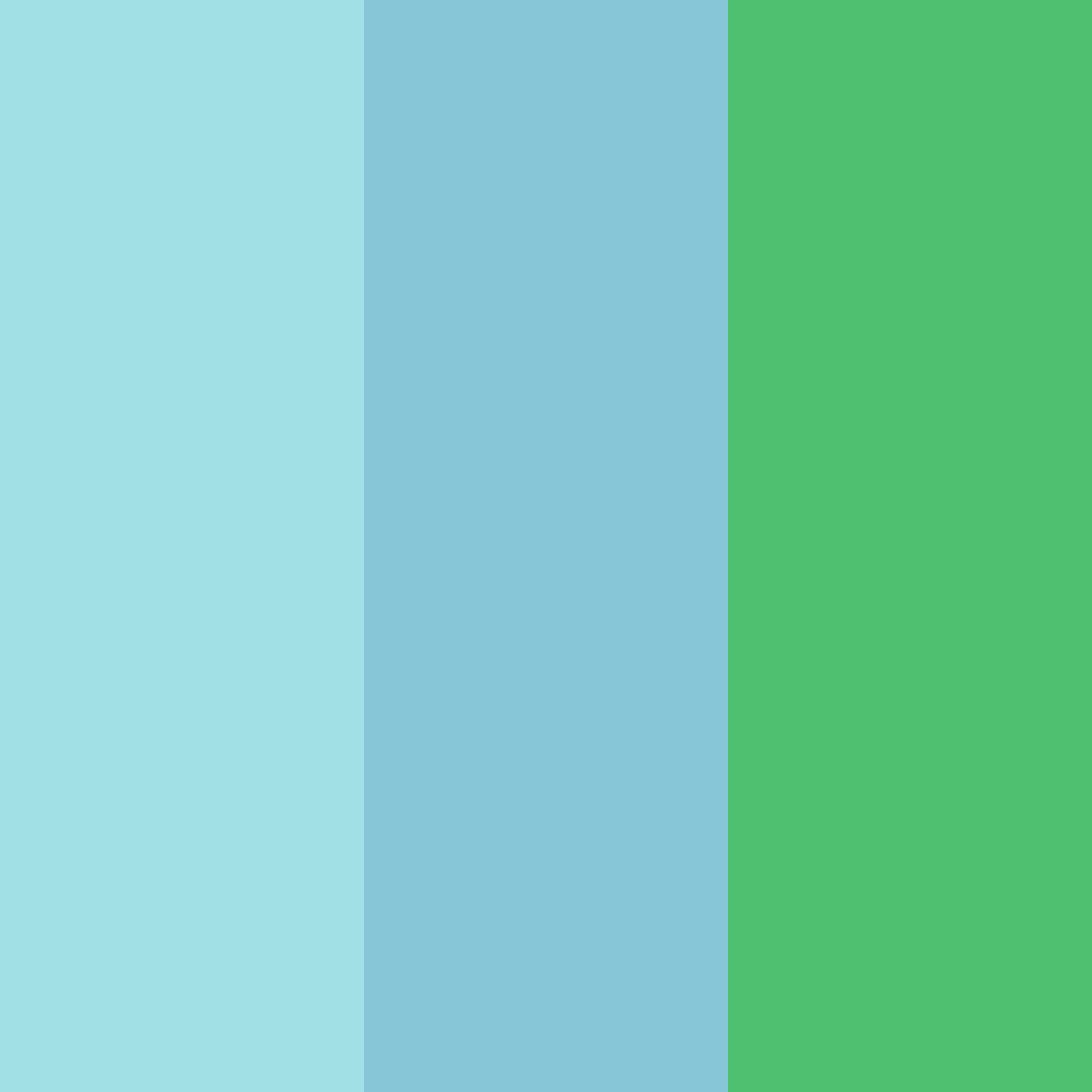 Download cool turquoise color palette PNG image (square)