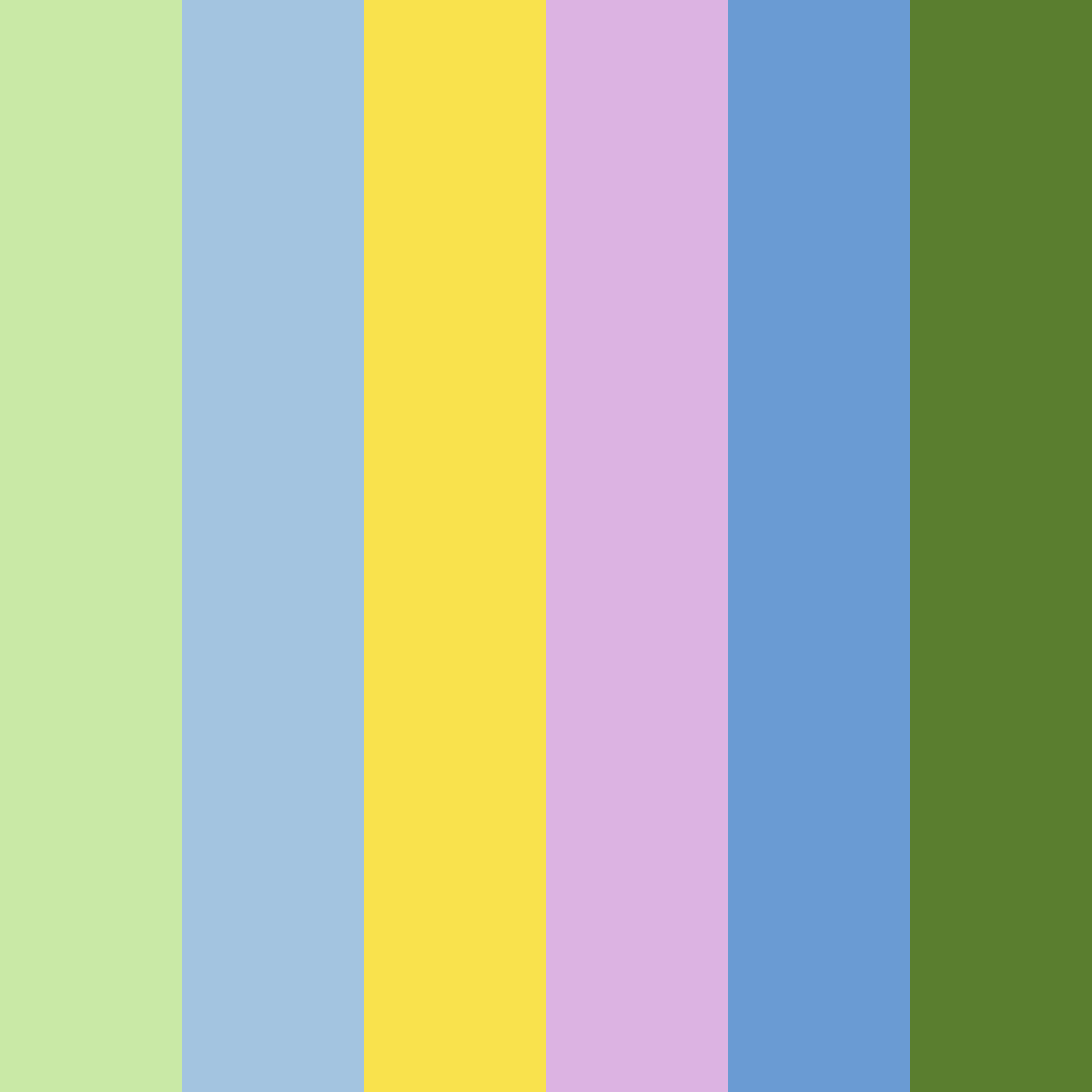 Download garden dreamscape color palette PNG image (square)