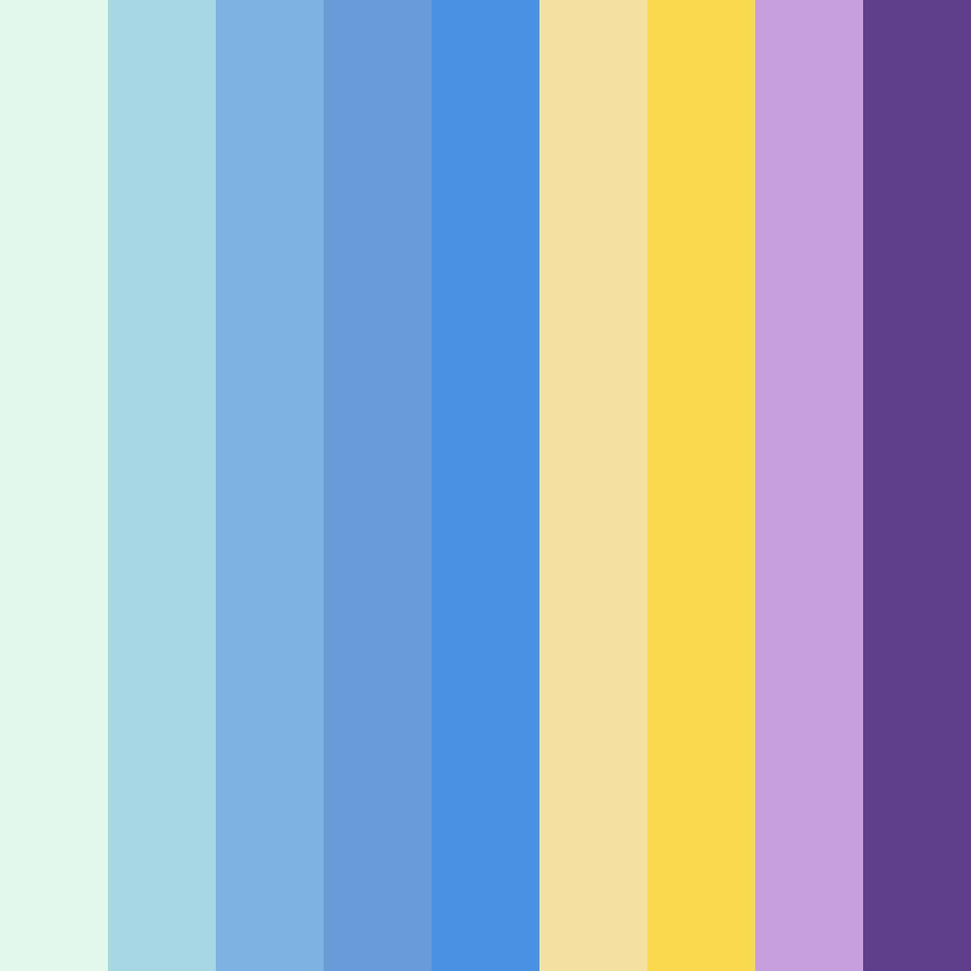 Download whimsical meadow color palette PNG image (square)