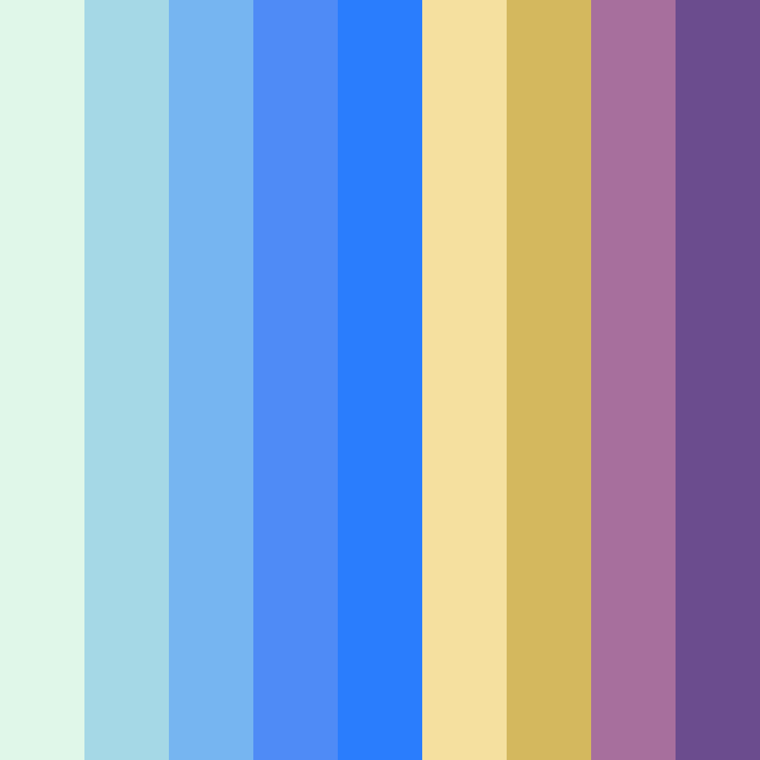 Download shades of blue and green color palette PNG image (square)
