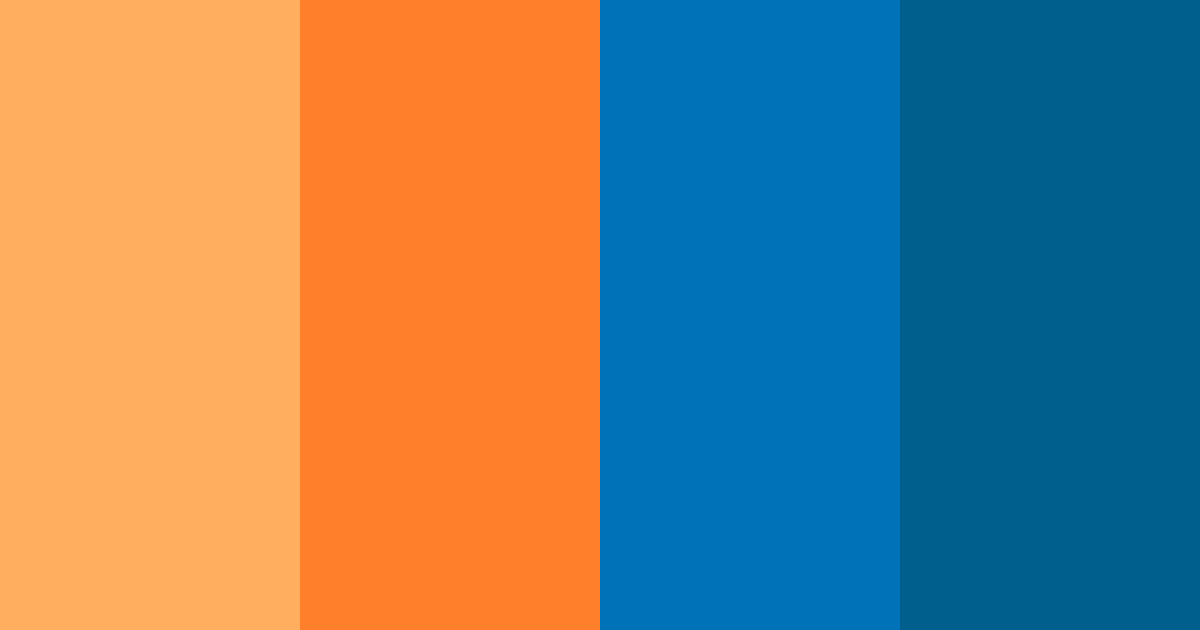 Download orange and blue fusion color palette PNG image (landscape)