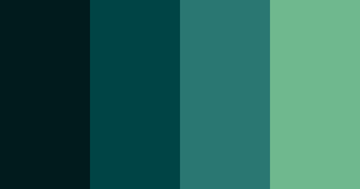 Download minty blue color palette PNG image (landscape)