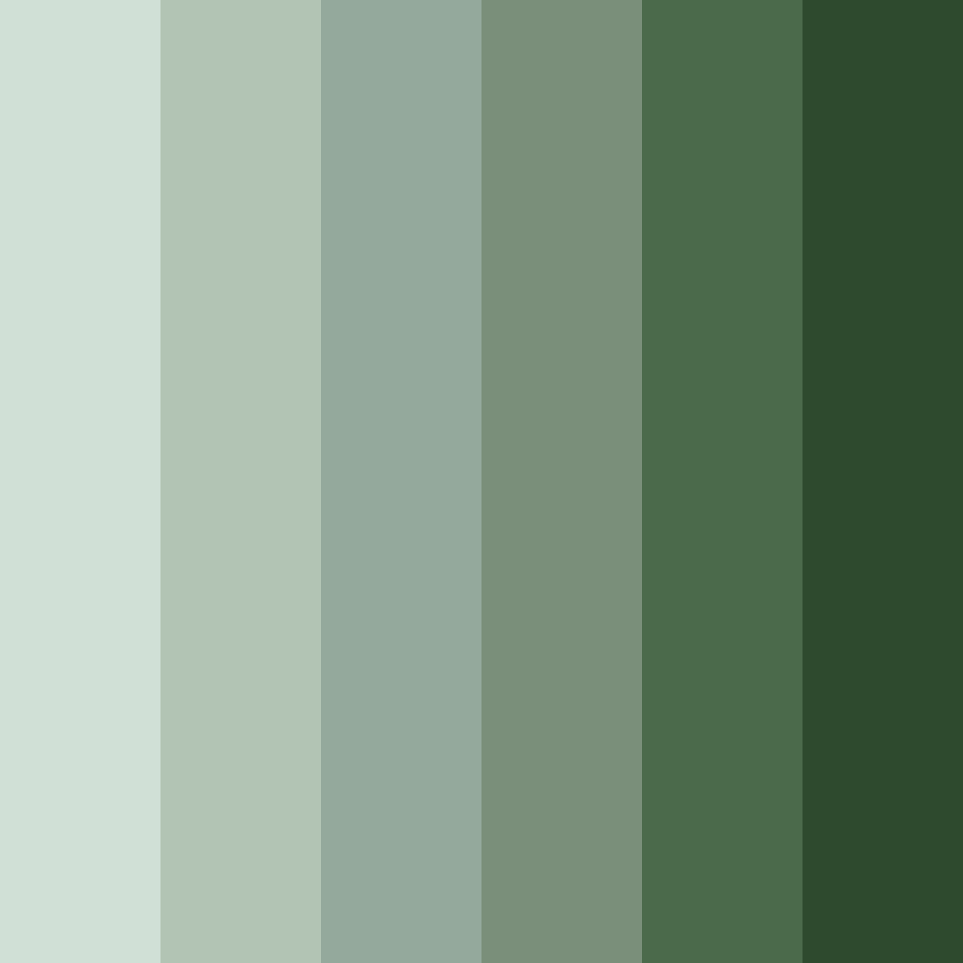 Download shades of sage green color palette PNG image (square)