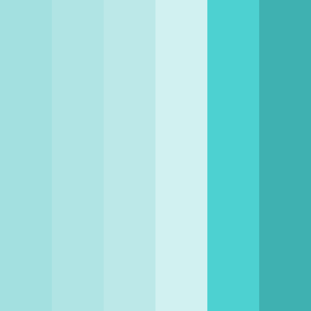 Download shades of teal color palette PNG image (square)