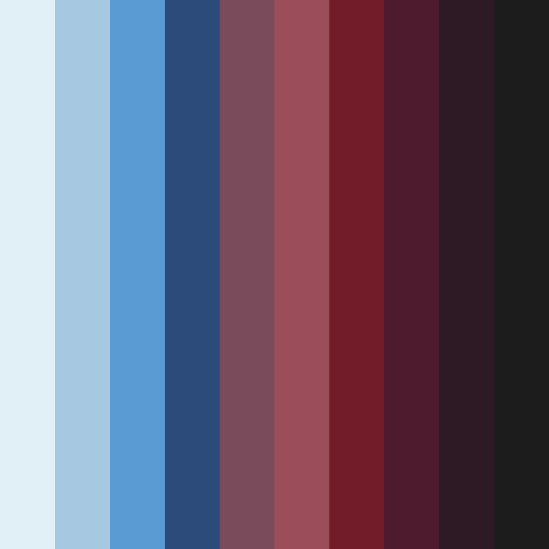 Download shades of blue and burgundy color palette PNG image (square)