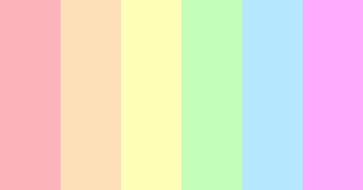 Download rainbow pastel color palette PNG image (landscape)