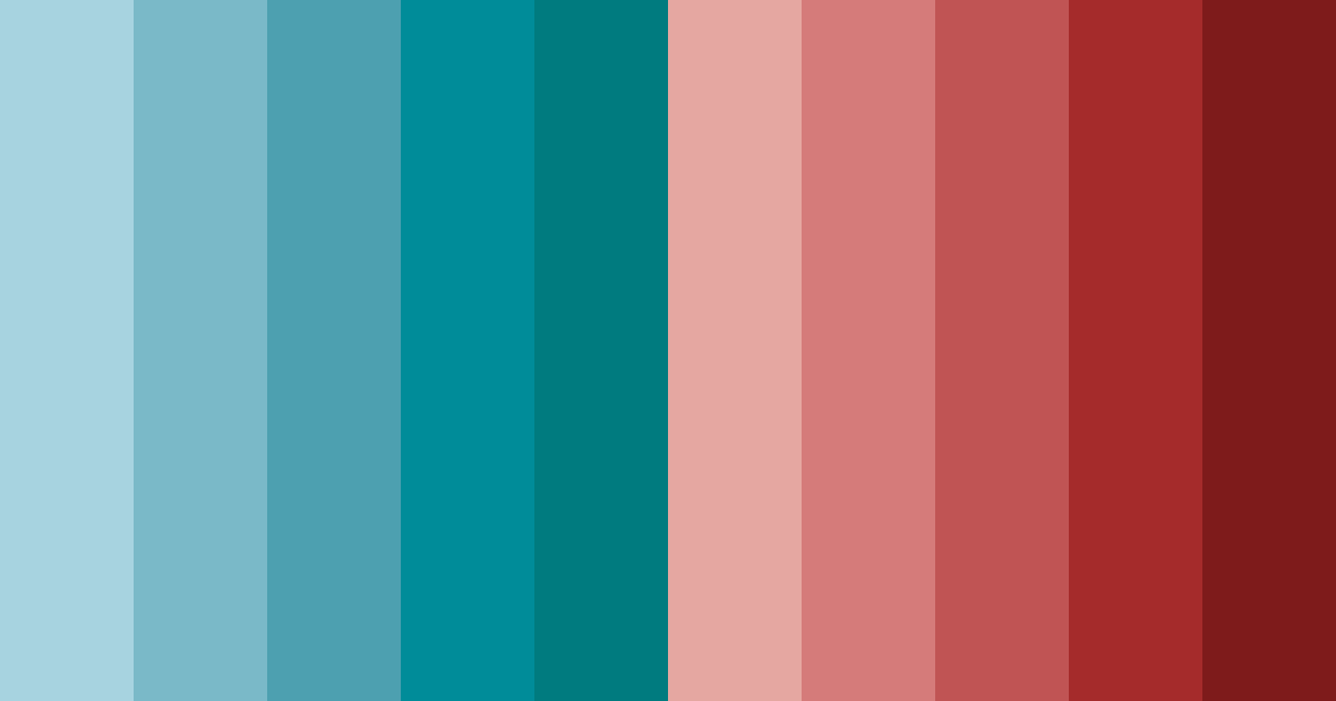 Download teal and red conflict color palette PNG image (landscape)