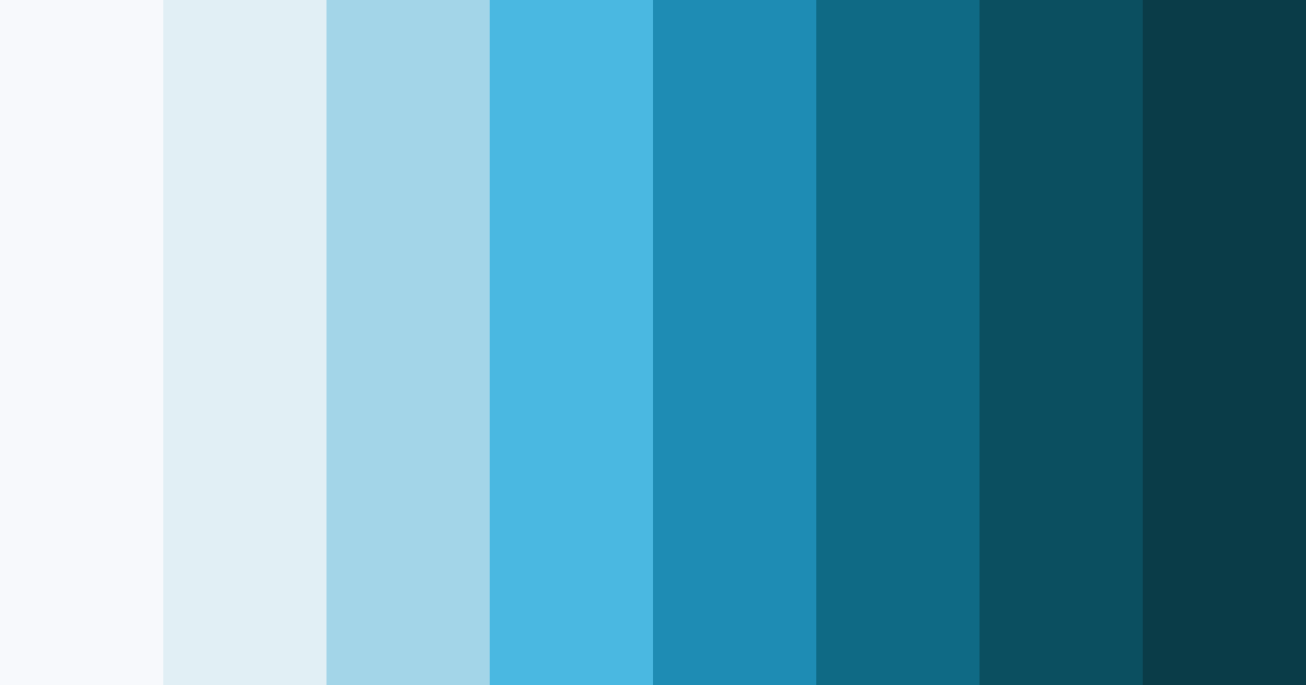 Download blue tides color palette PNG image (landscape)