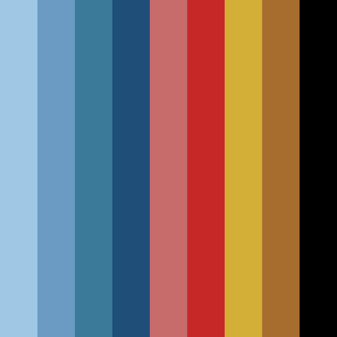 Download shades of blue and red color palette PNG image (square)