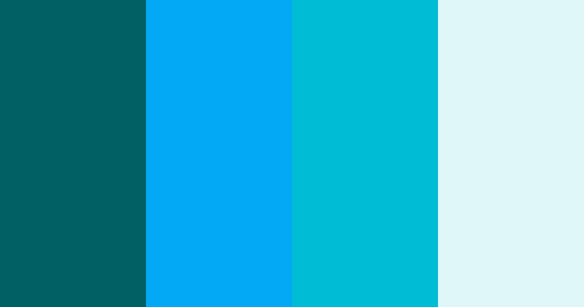 Download tropical ocean blues color palette PNG image (landscape)