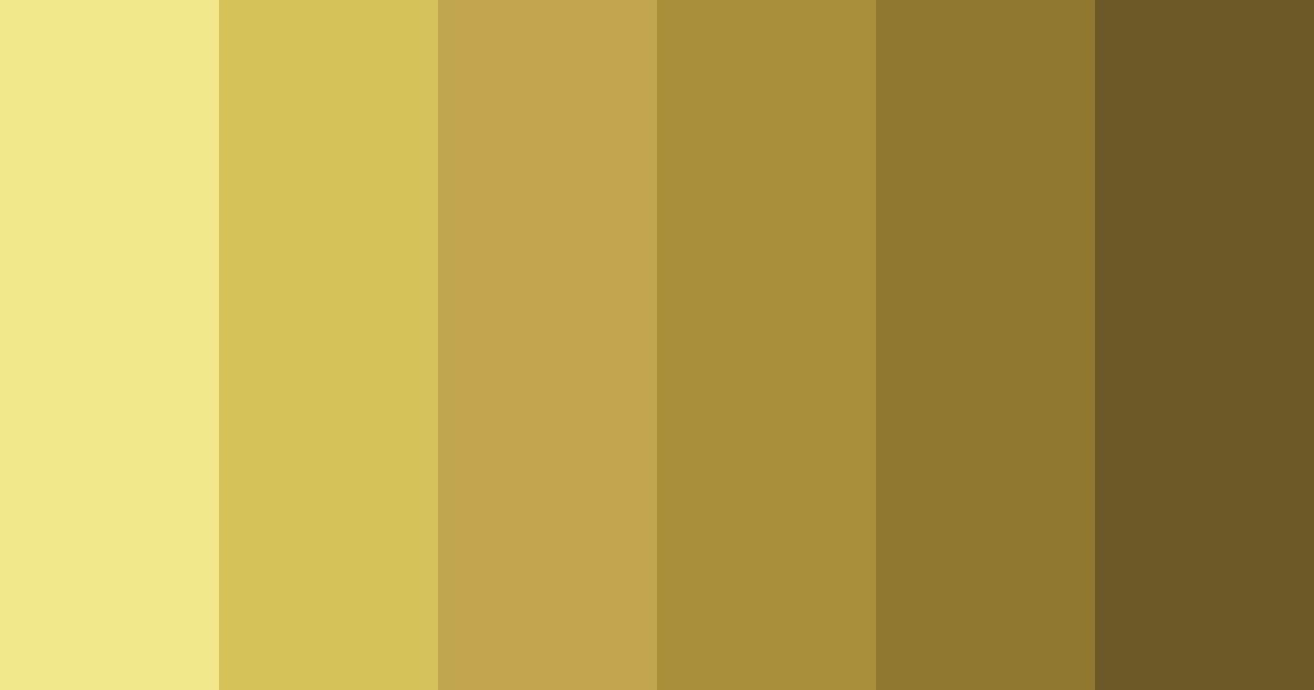 Download shades of yellow color palette PNG image (landscape)