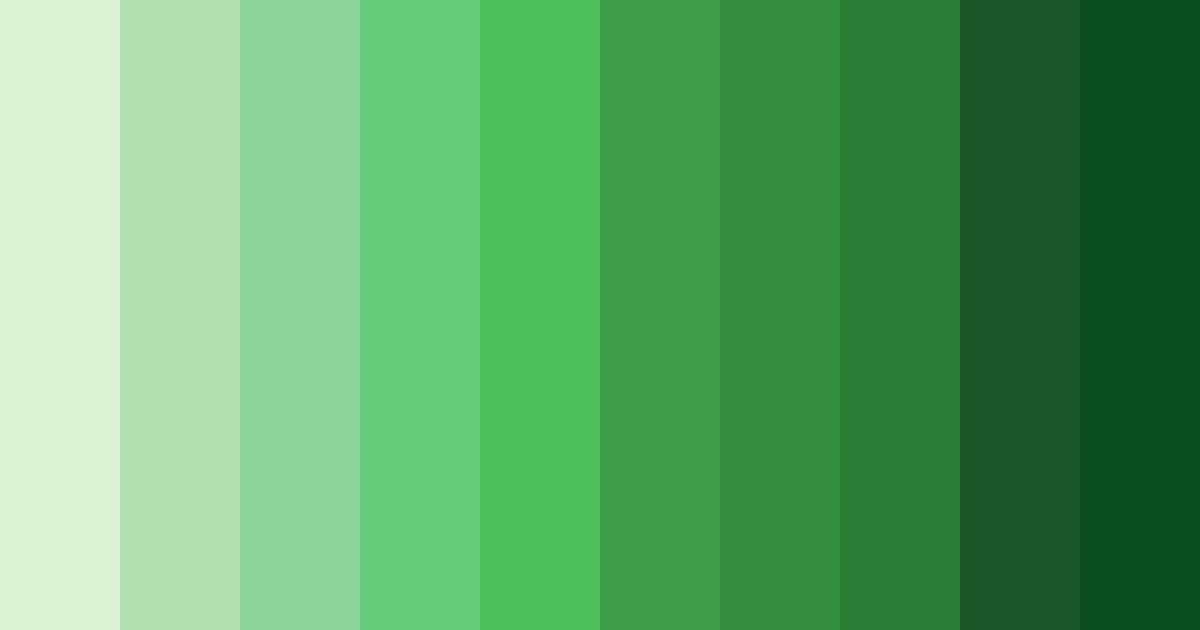 Download organic green shades color palette PNG image (landscape)