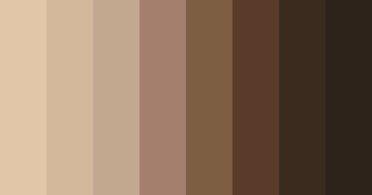 Download earthy brown color palette PNG image (landscape)