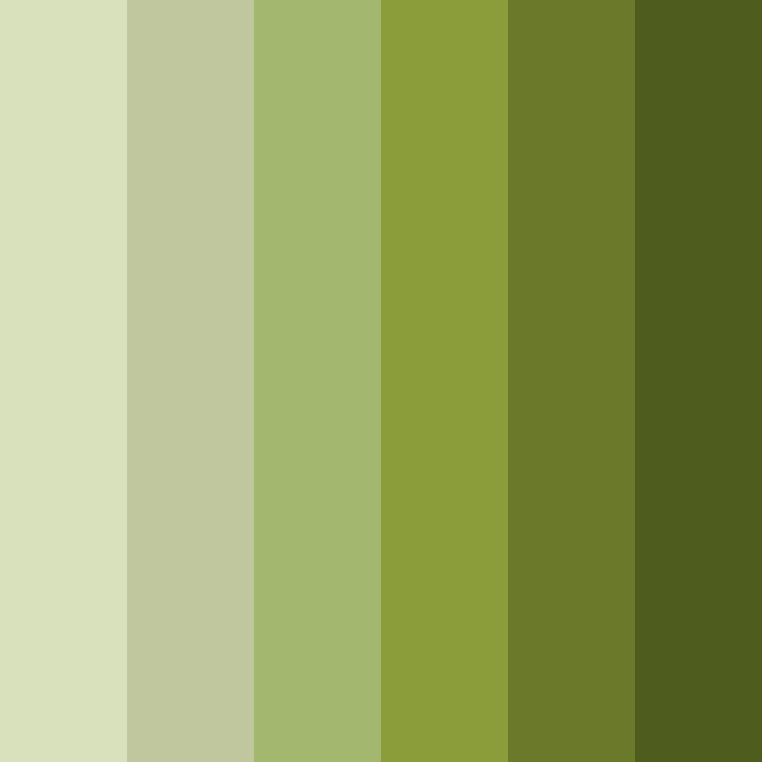 Download earthy green color palette PNG image (square)