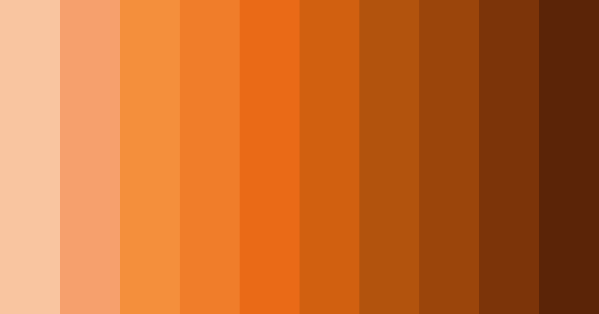 Download orange cat color palette PNG image (landscape)