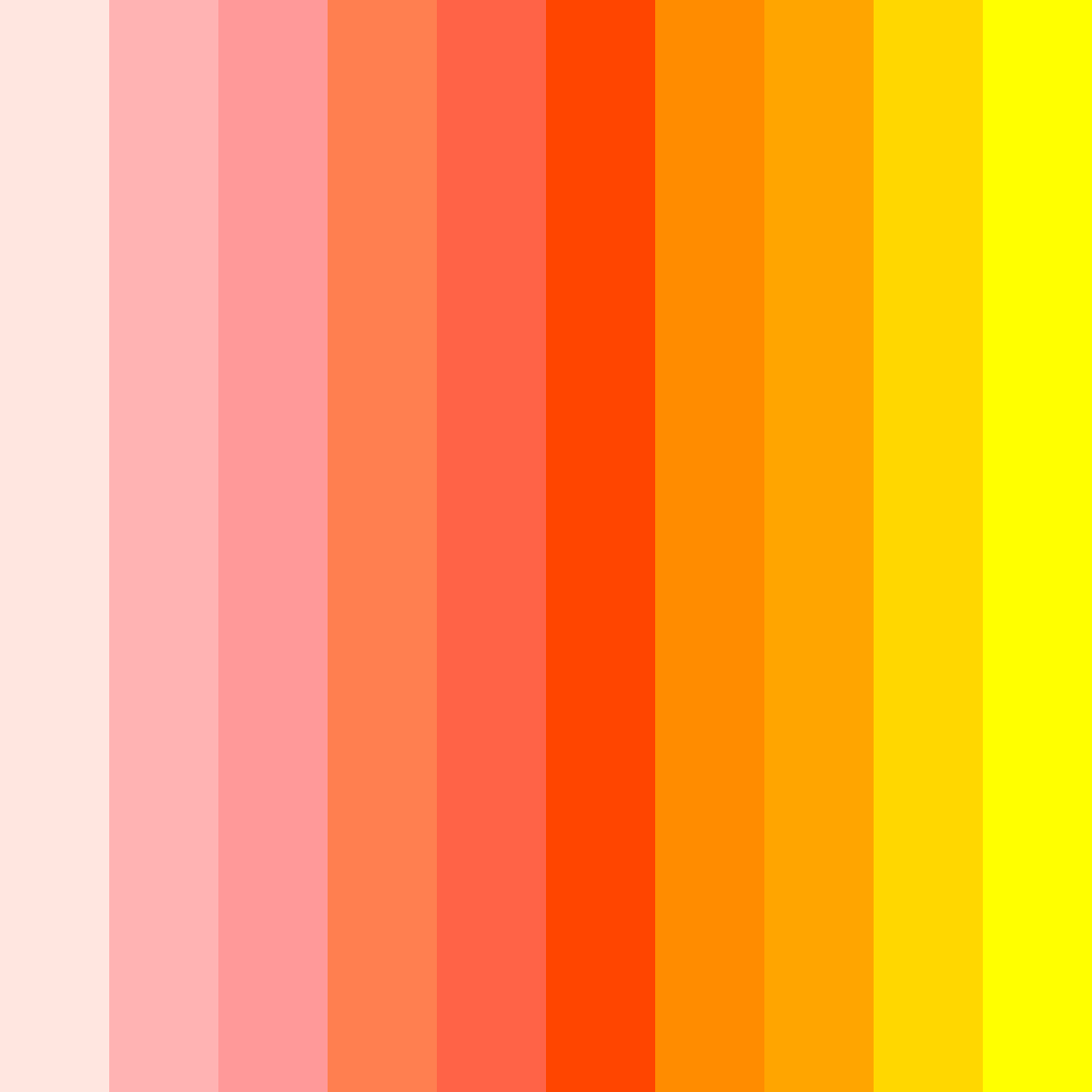 Download tropical sunset serenade color palette PNG image (square)