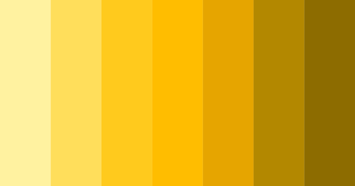 Download yellow shades color palette PNG image (landscape)