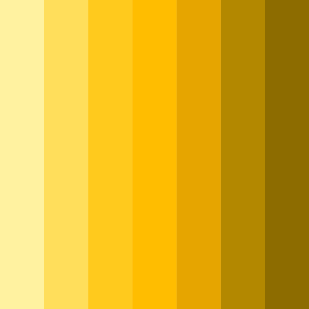 Download yellow shades color palette PNG image (square)