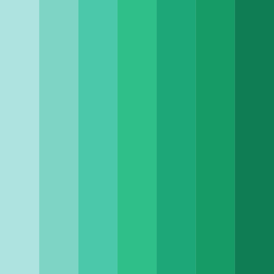 Download turquoise sea color palette PNG image (square)