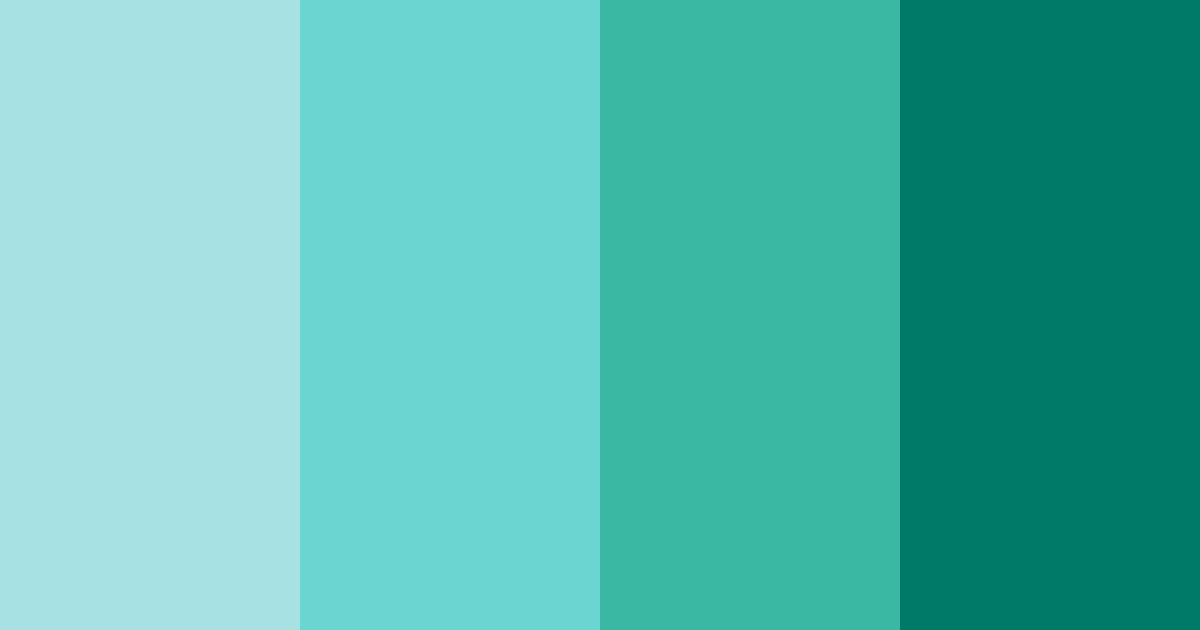 Download tropical aqua dream color palette PNG image (landscape)