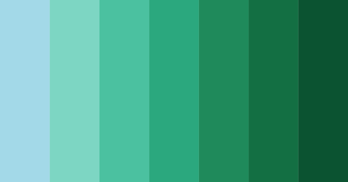 Download turquoise jungle color palette PNG image (landscape)