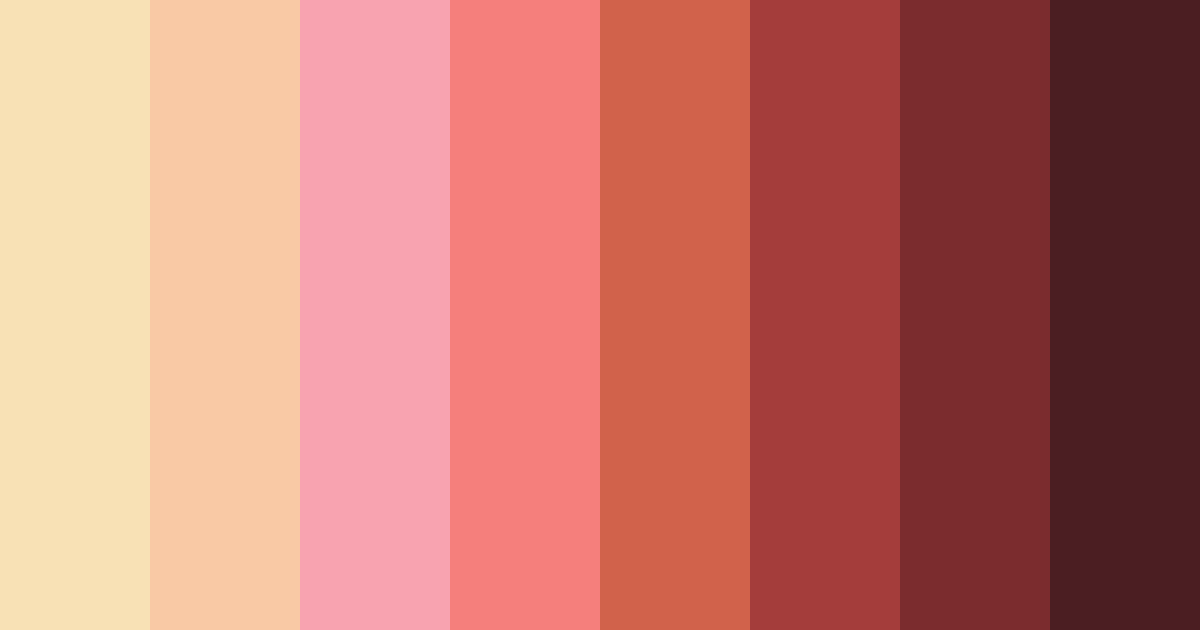 Download coral sunset color palette PNG image (landscape)
