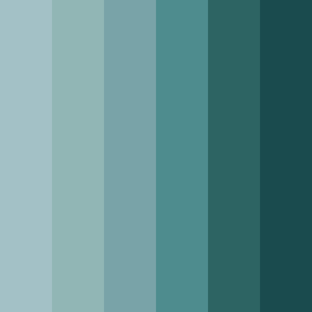 Download shades of teal color palette PNG image (square)