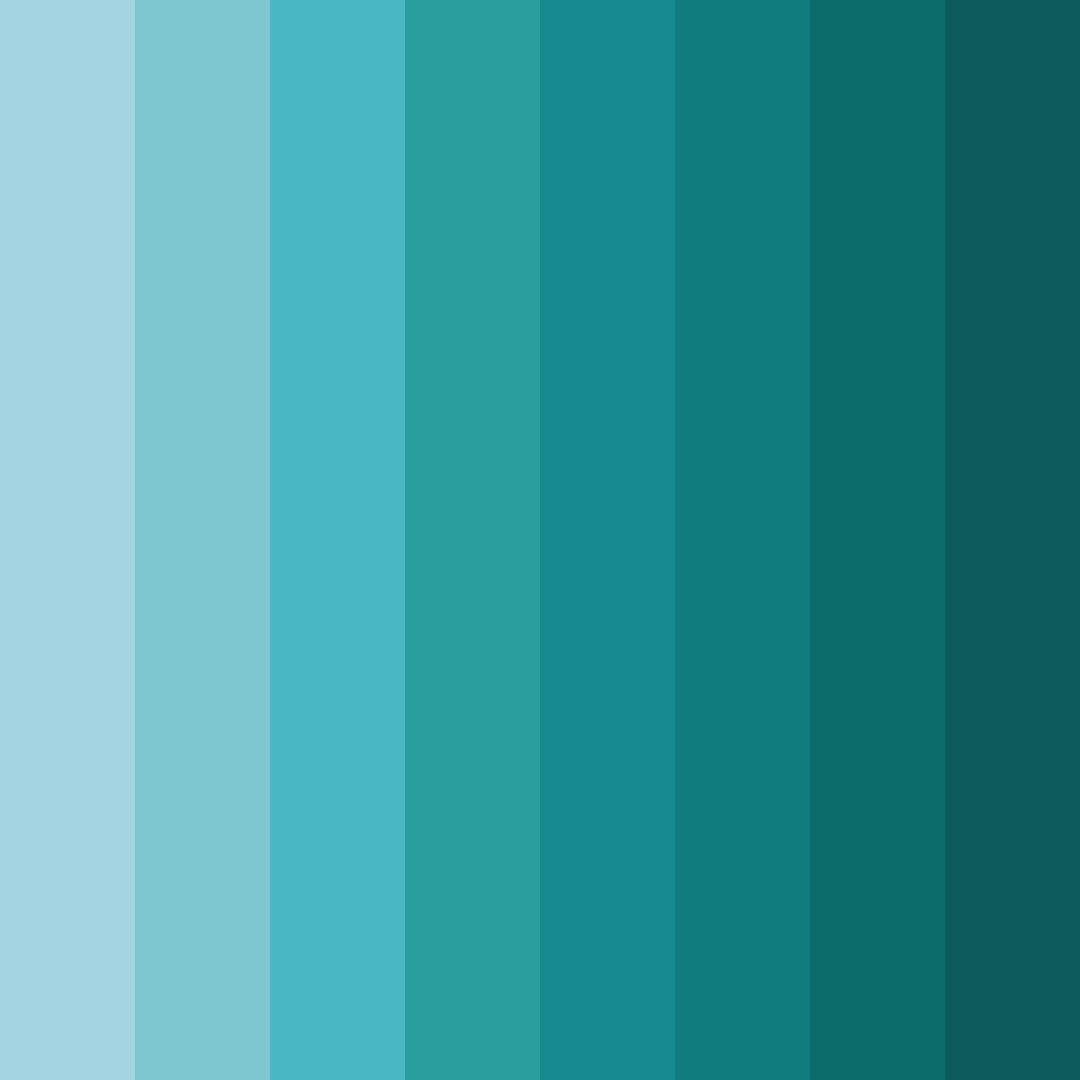 Download teal blue color palette PNG image (square)
