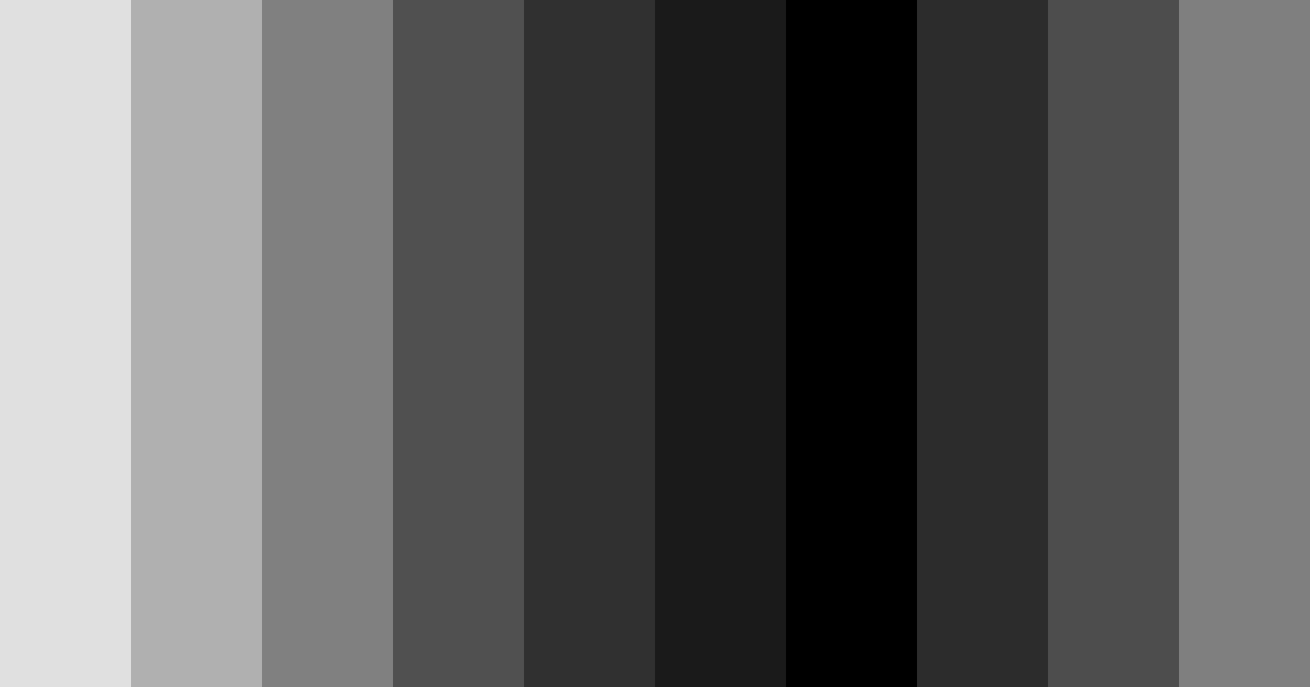 Download shades of black color palette PNG image (landscape)