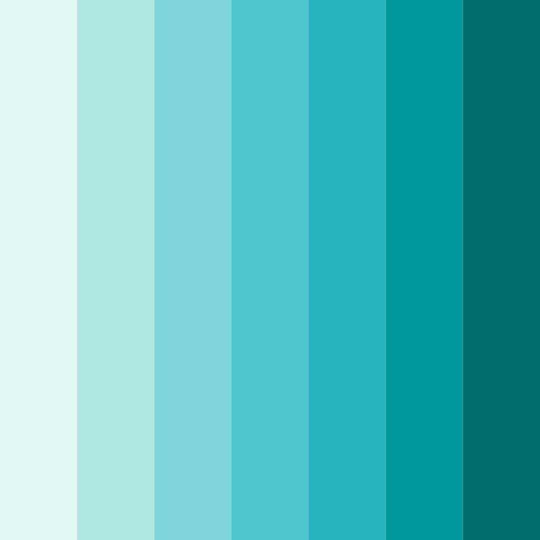 Download teal jellyfish color palette PNG image (square)