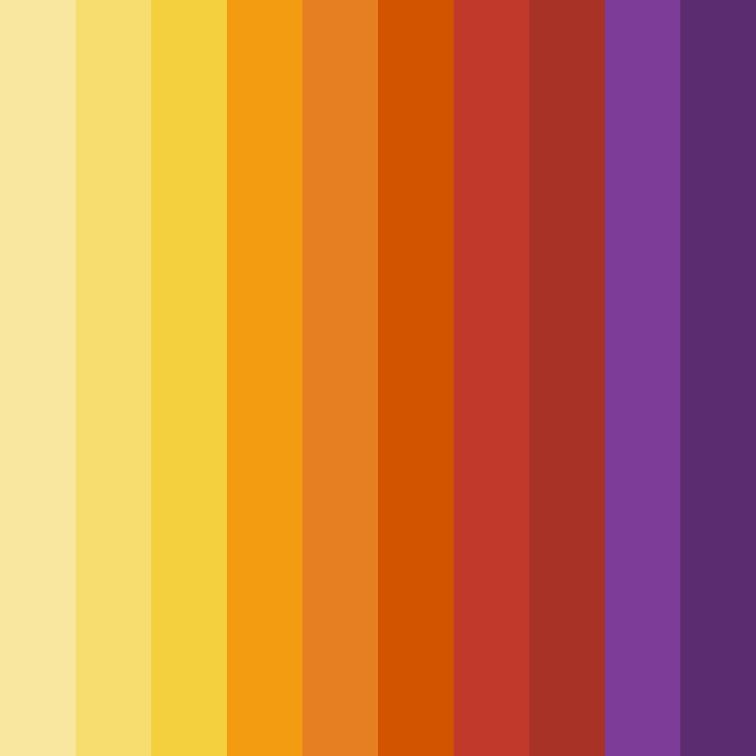 Download golden sunset color palette PNG image (square)