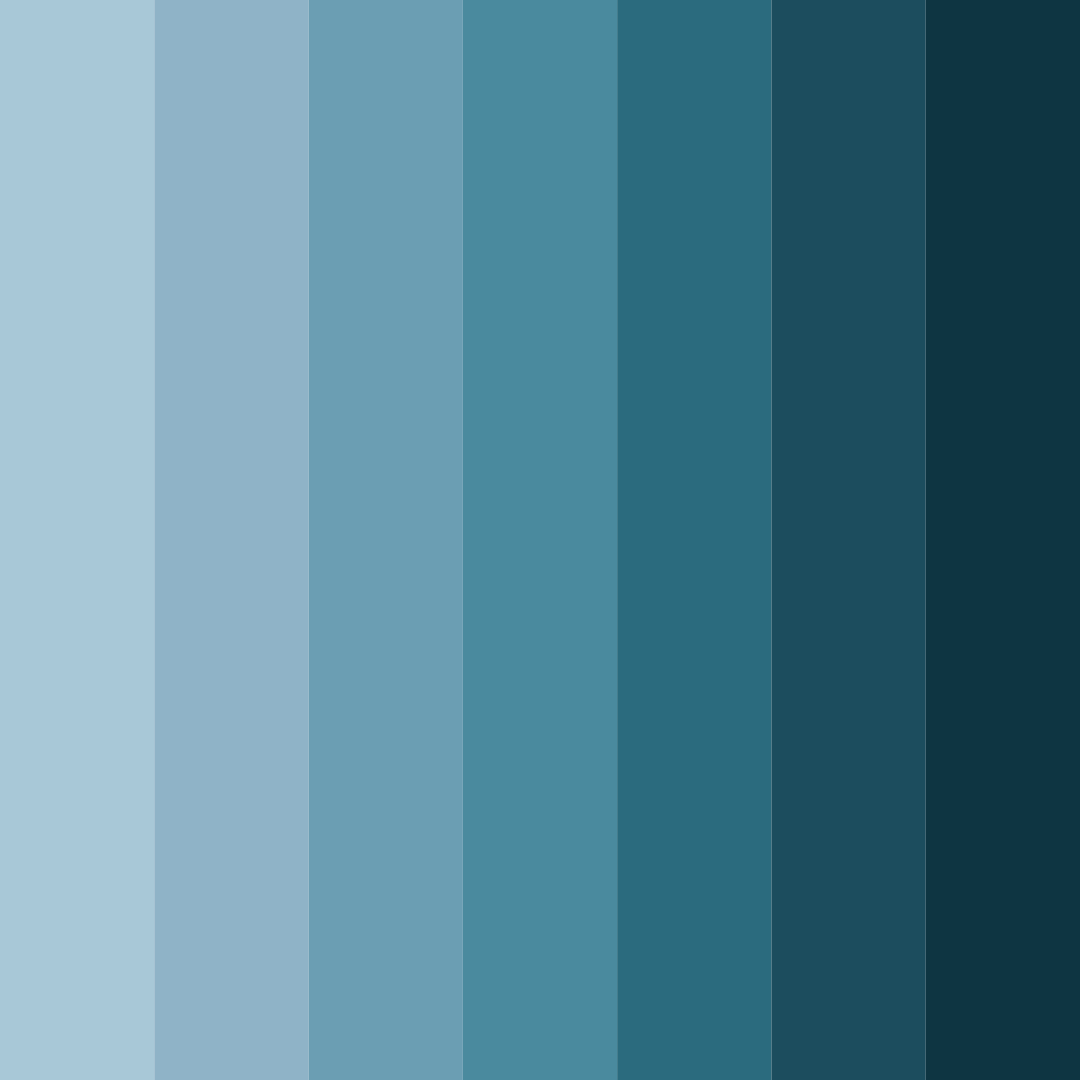 Download cool blue color palette PNG image (square)
