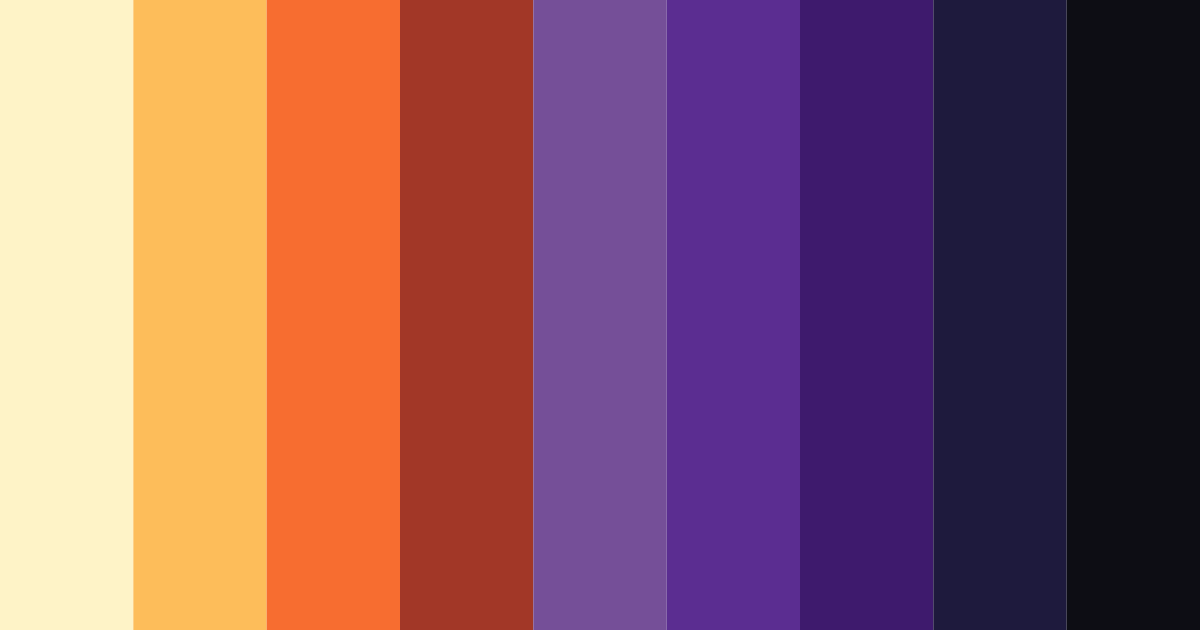 Download twilight ember color palette PNG image (landscape)