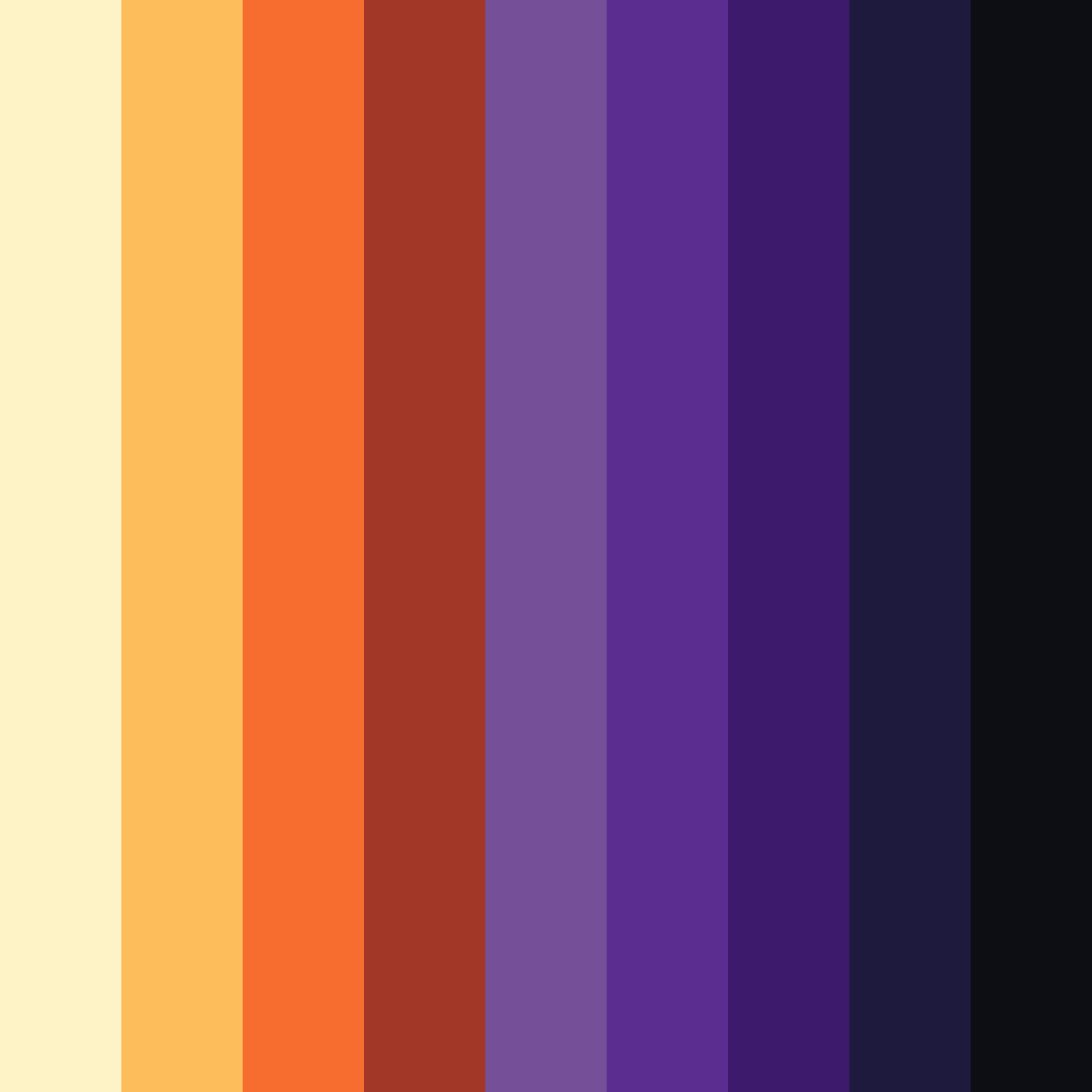 Download twilight ember color palette PNG image (square)