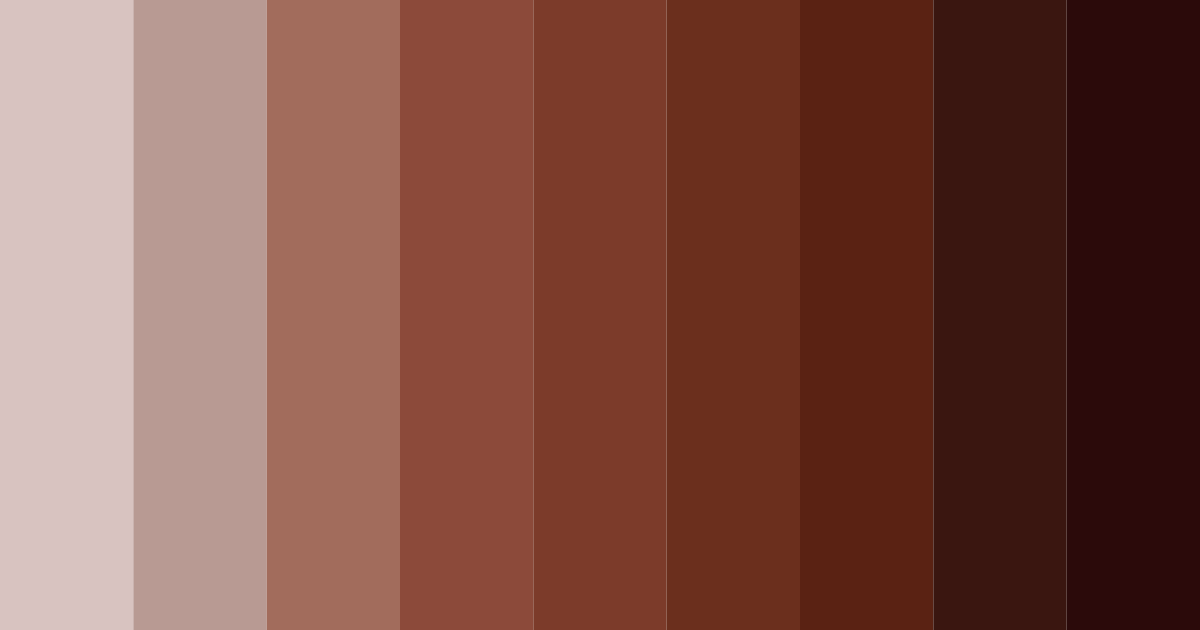 Download marron espresso shades color palette PNG image (landscape)