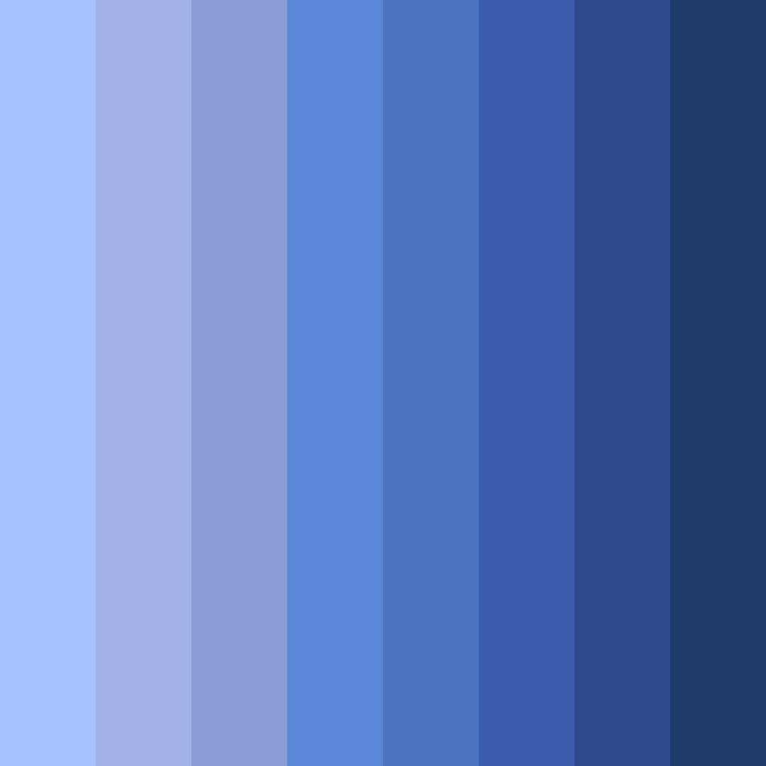 Download celestial blues color palette PNG image (square)
