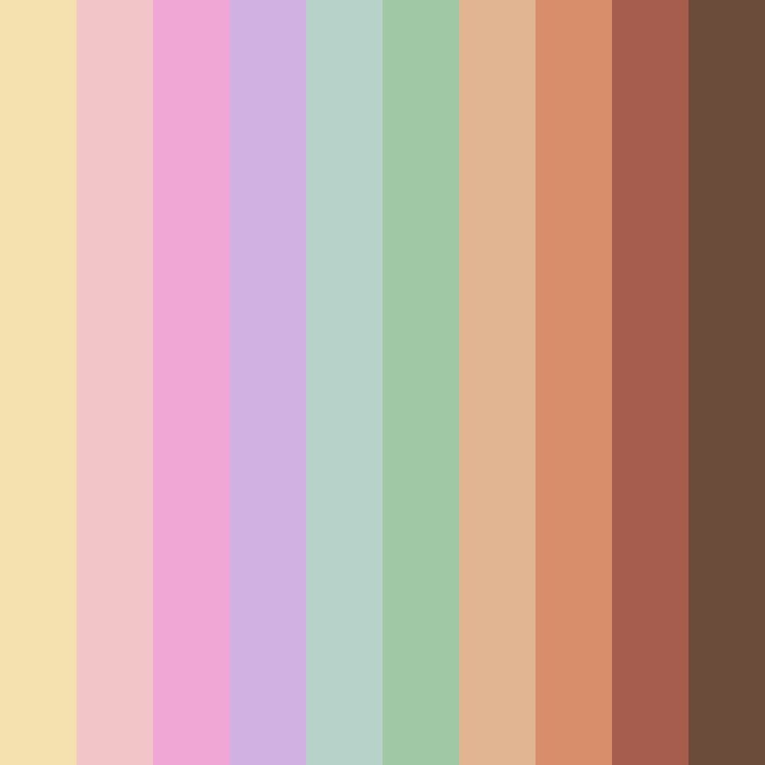 Download pastel earth harmony color palette PNG image (square)