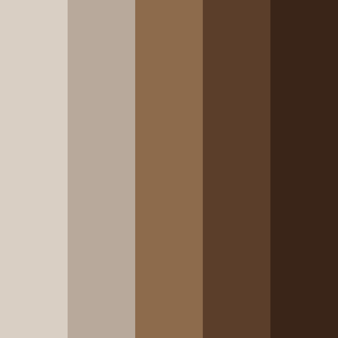 Download shades of brown color palette PNG image (square)