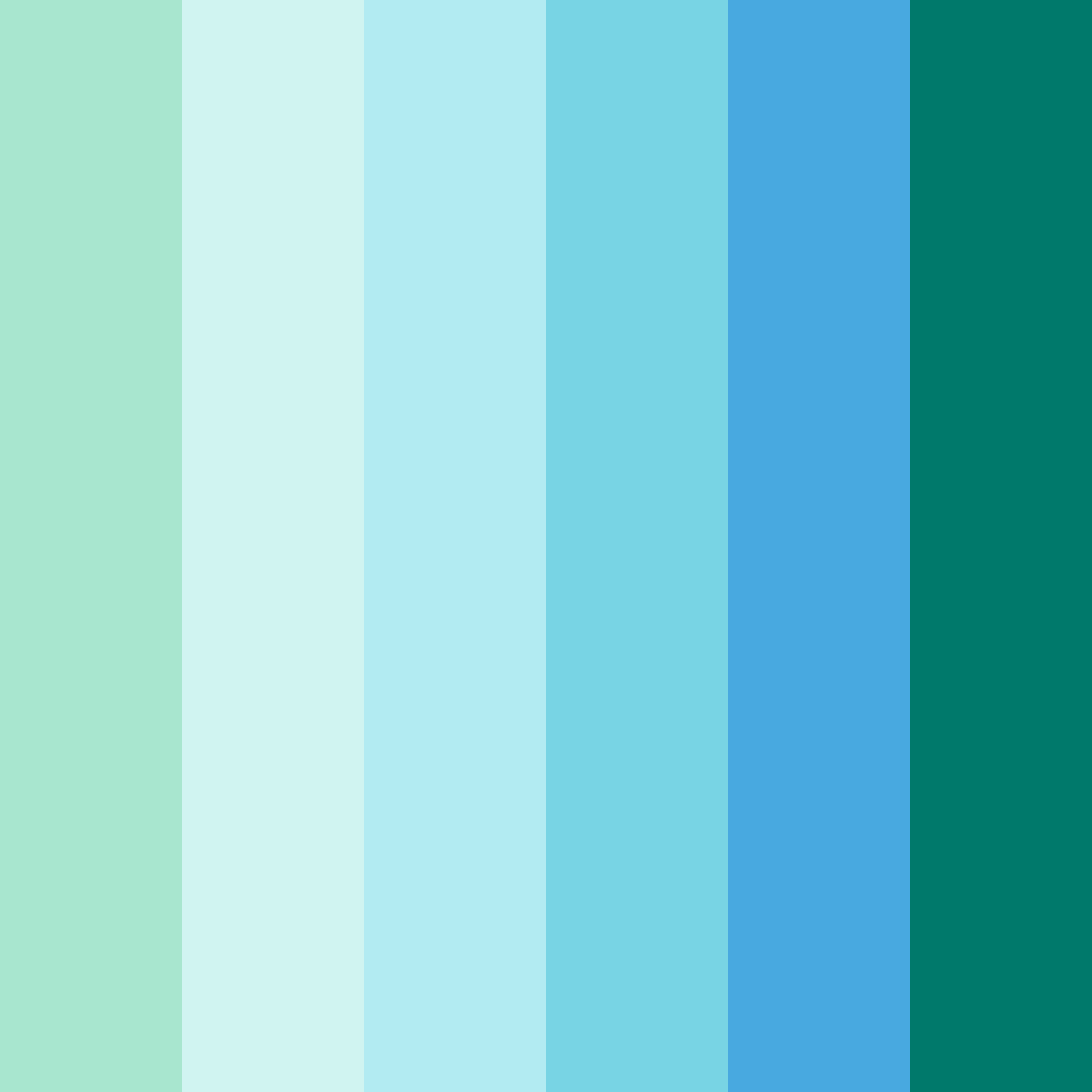 Download fresh blue green color palette PNG image (square)