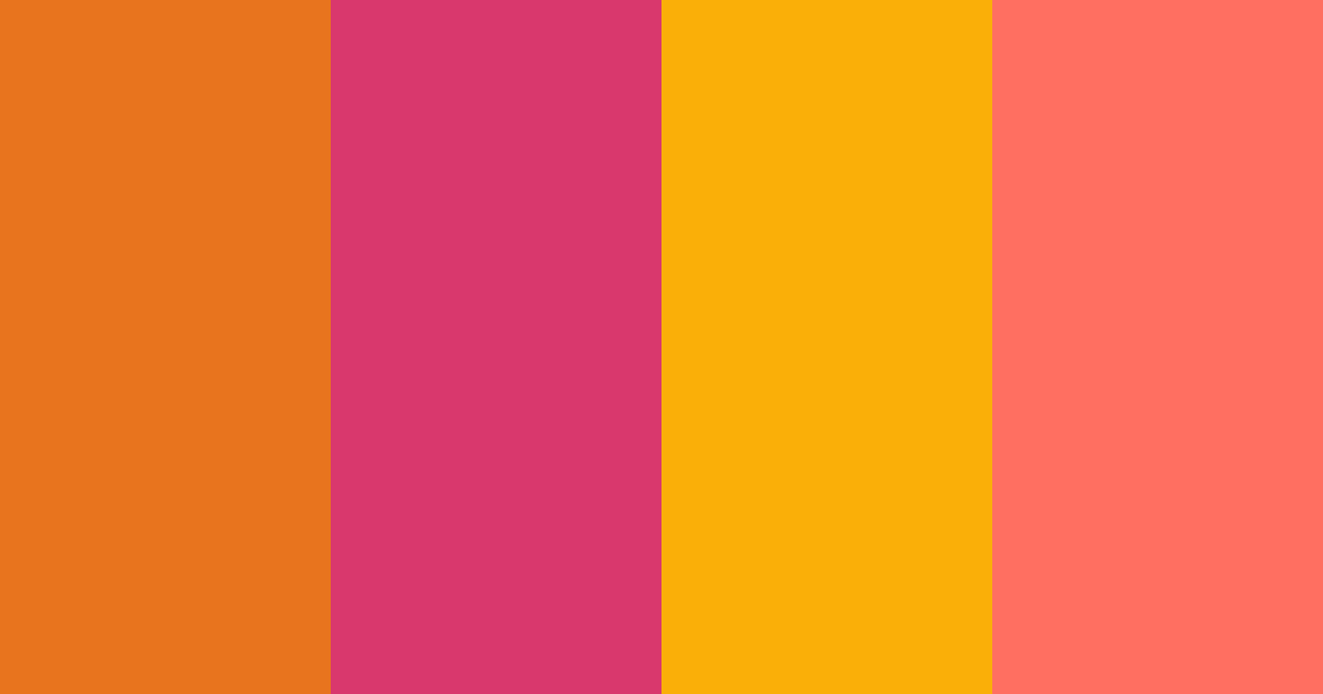 Download sunset fiesta color palette PNG image (landscape)